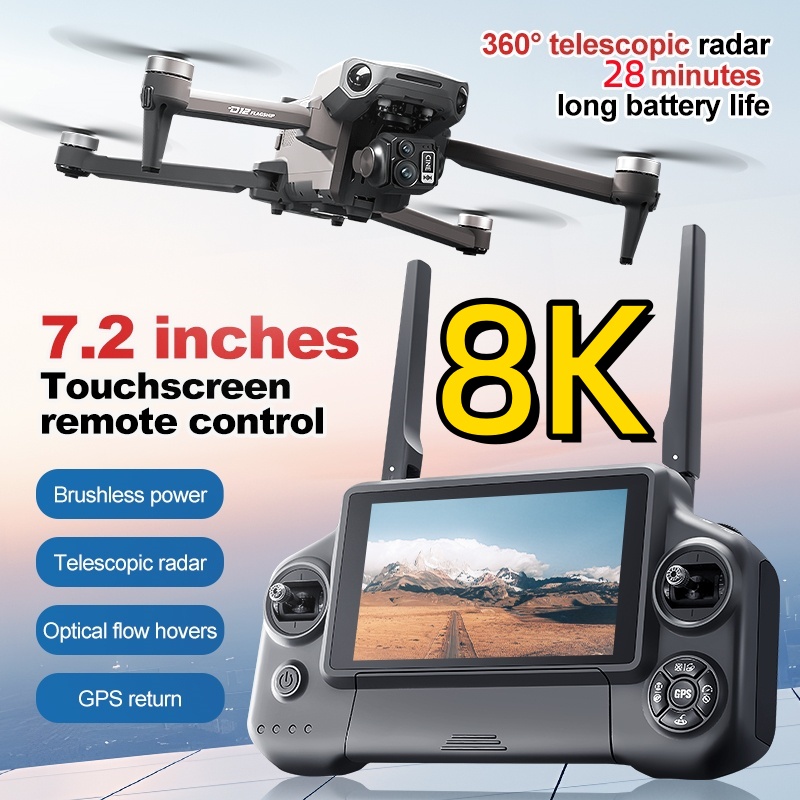 Drone Rc Cable - Dron RC z 3-osiowym gimbalem 8K,