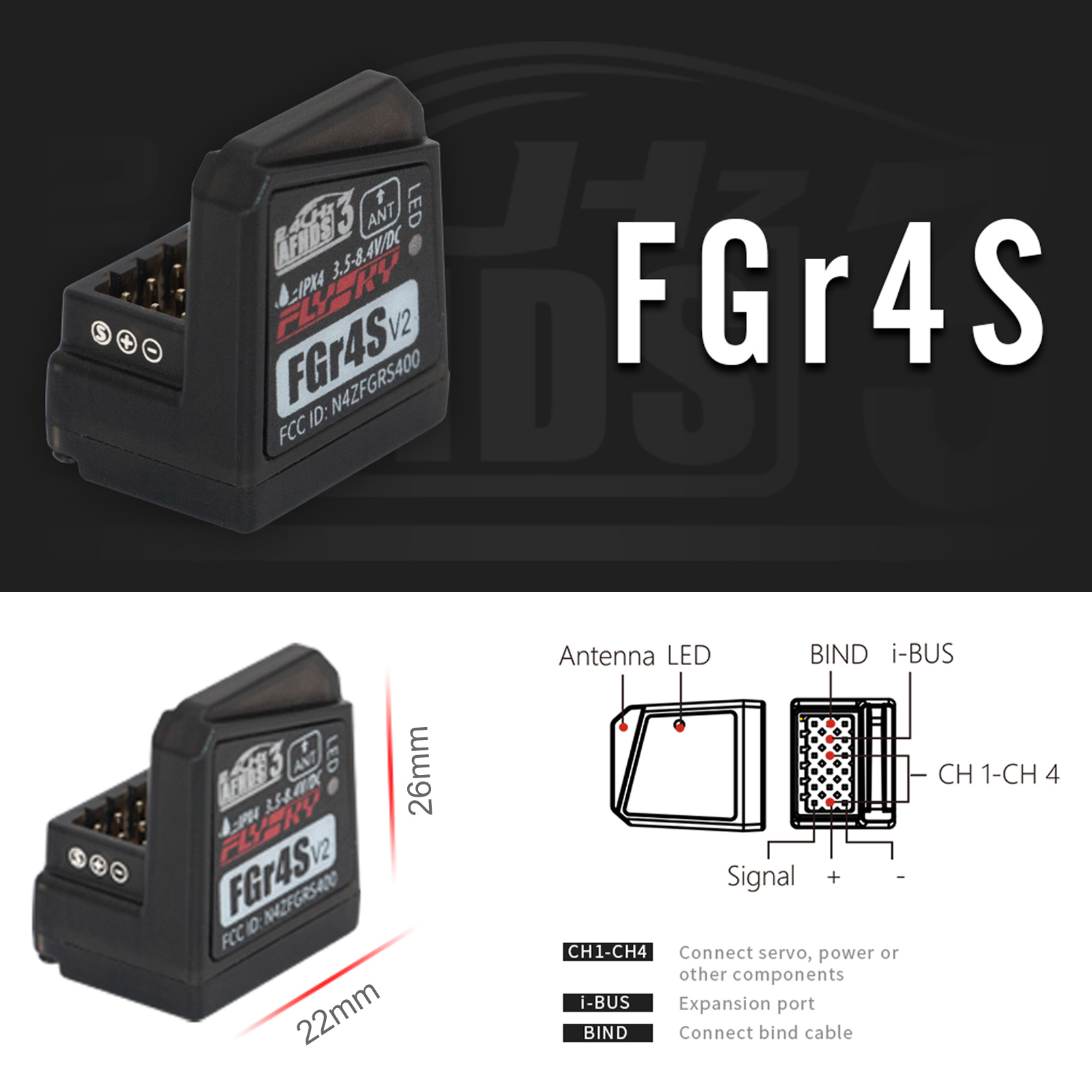 Odbiornik Flysky FGR4S V2 AFHD – Telemetry Module Rc recenzja i cena