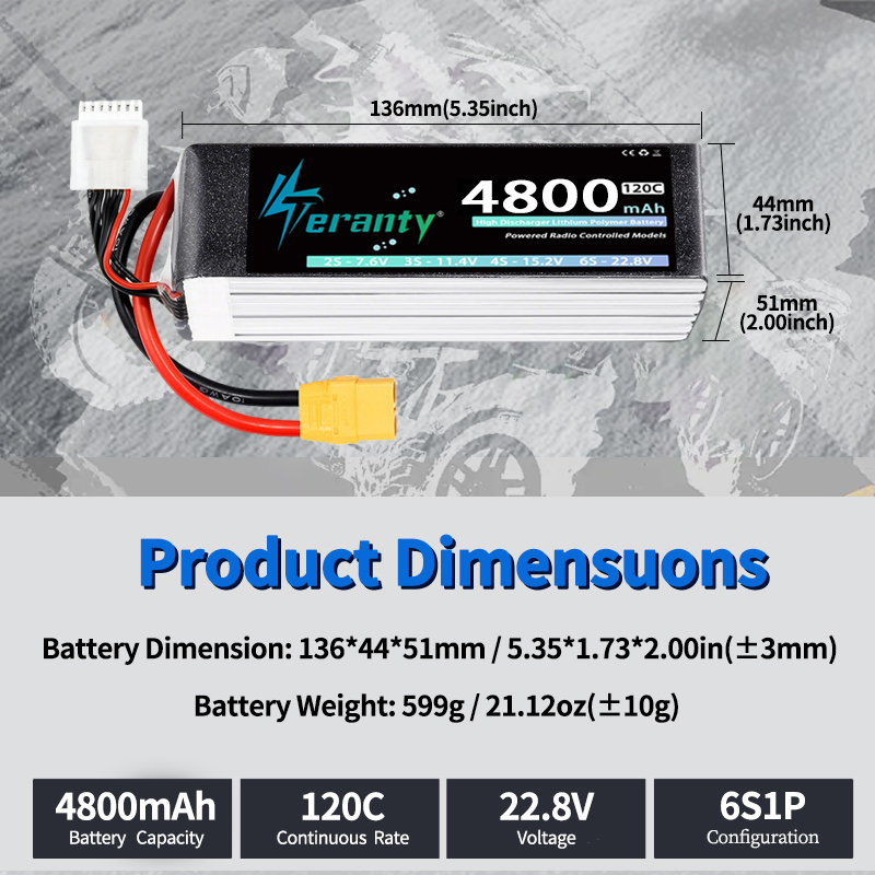 TERANTY 6S 4800mAh Bateria Lip – Drone Rc Board recenzja i cena