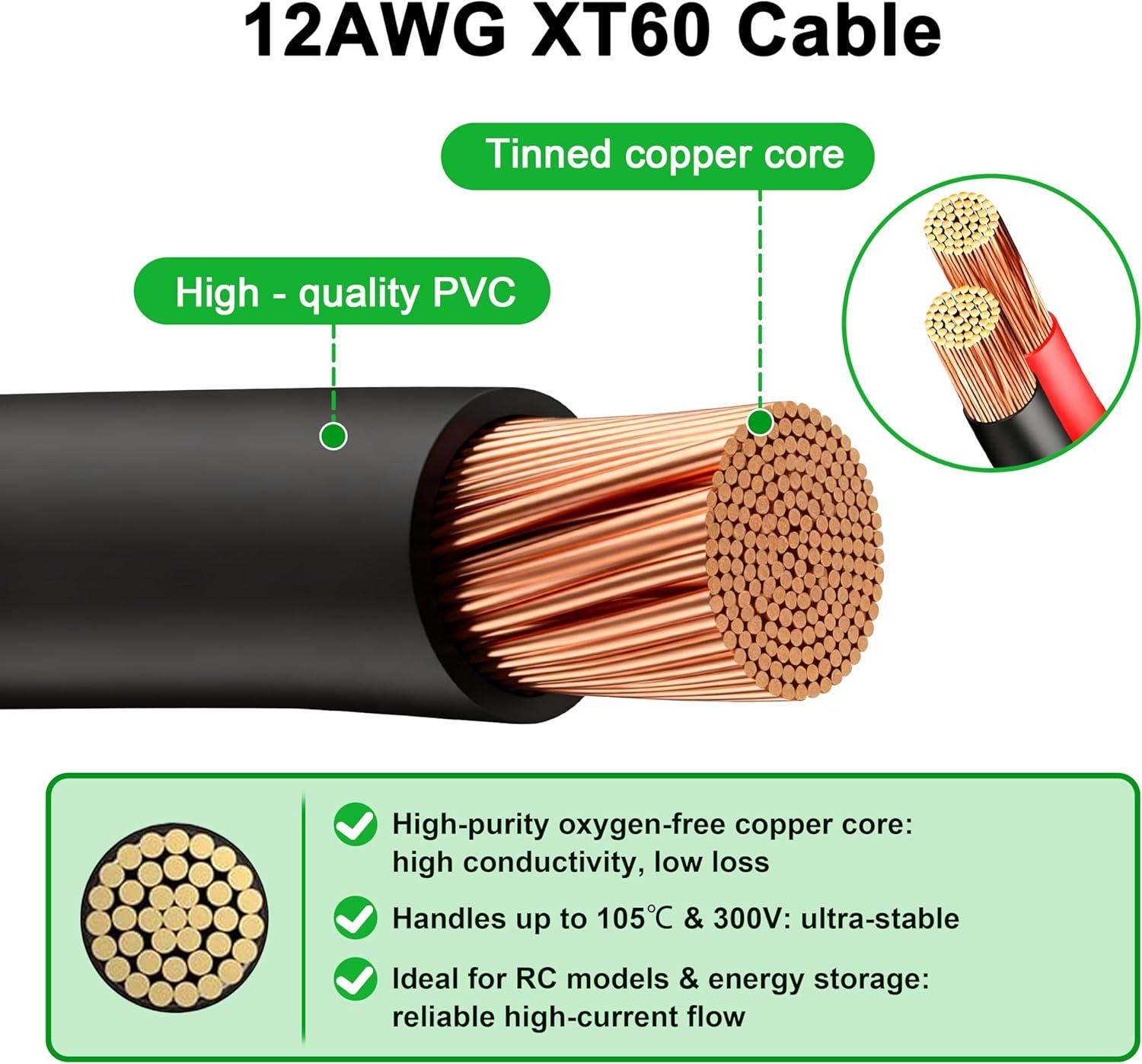 Kabel JMUYTOP 12AWG XT60 do mo – Drone Bike Rc recenzja i cena